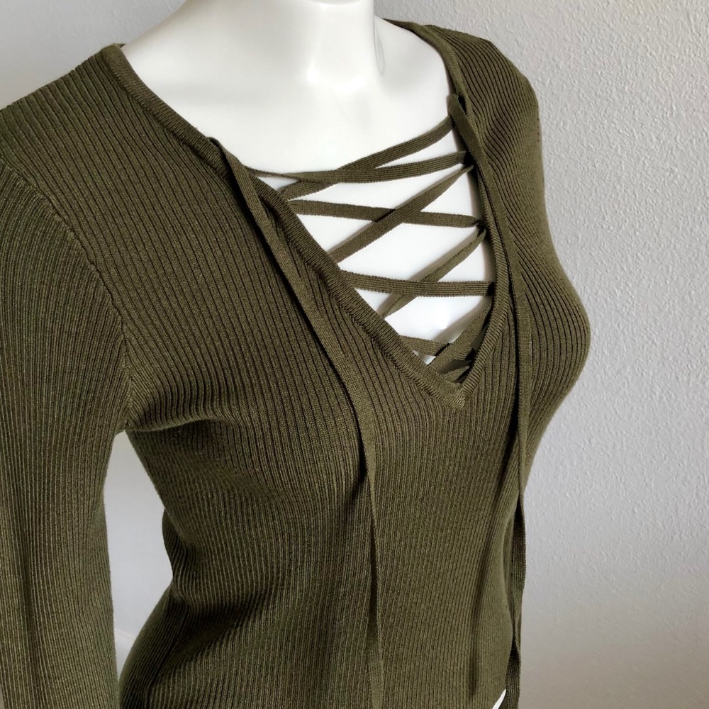 Divided Army Green Long Sleeve